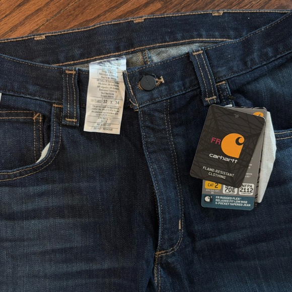 CARHARTT 32x34 RUGGED FLEX RELAXED FIT LOW RISE 5-POCKET TAPERED JEAN - Picture 2 of 3